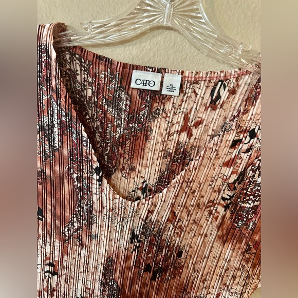 Cato Women's Multicolor Blouse (Brown, Tan, Black-see picture for exact shades) - Picture 3 of 4